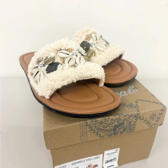 NEW Free People Shipwreck Surf Shell Sandals Size 9 - Picture 3 of 6